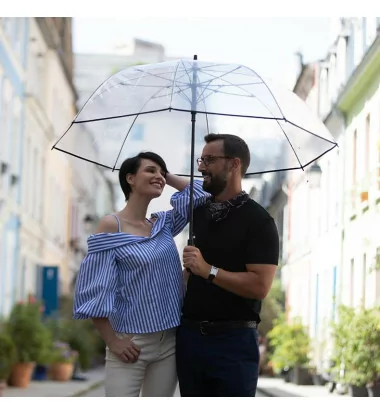 Smati parapluie de golf transparent à bordure noire