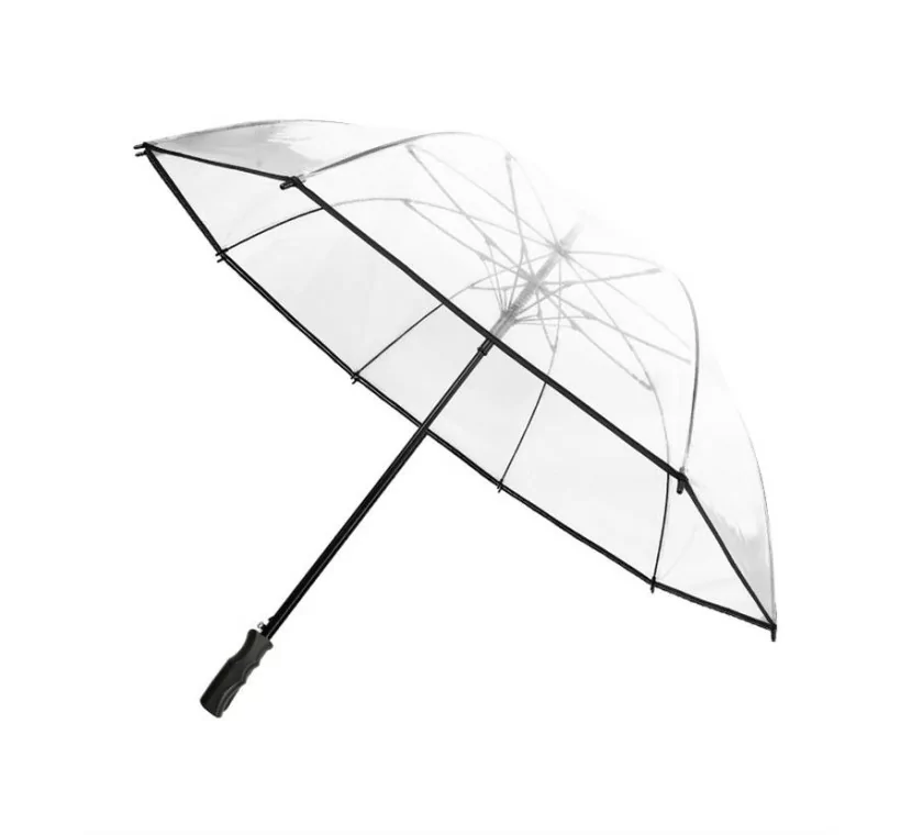 Smati parapluie de golf transparent à bordure noire Smati parapluie de golf transparent à bordure noire