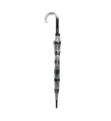 smati parapluie transparent chat noir