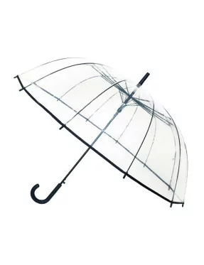 Smati grand parapluie transparent avec bordure noire