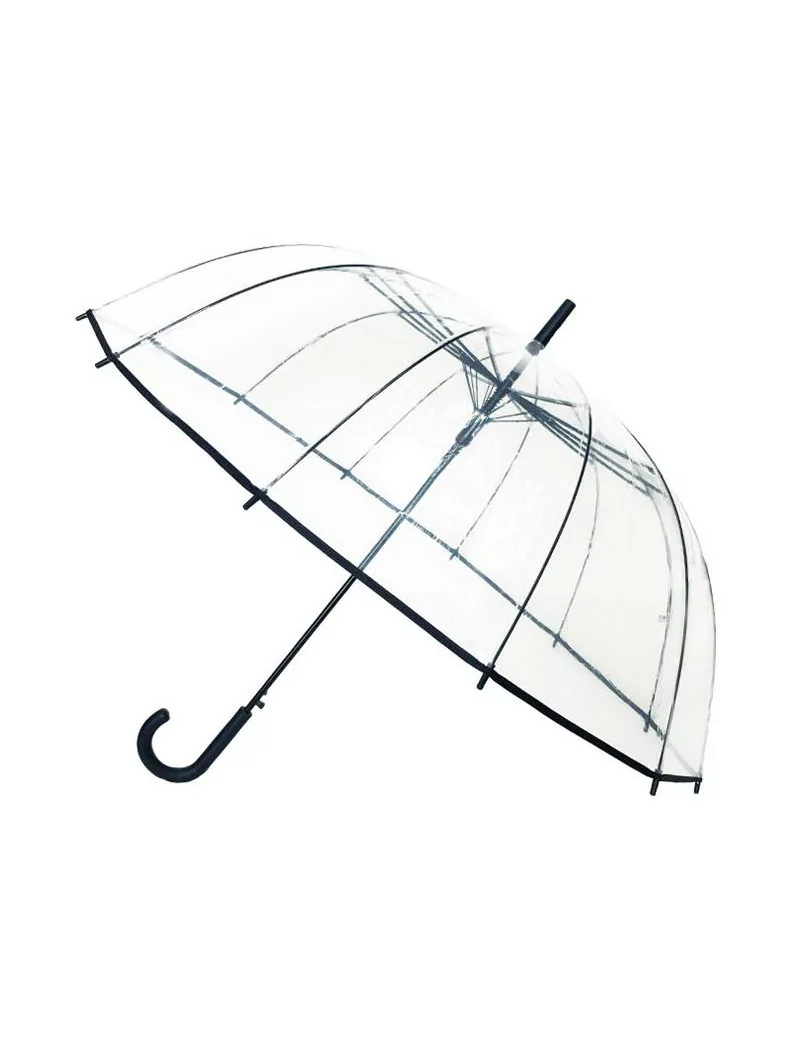 Smati grand parapluie transparent avec bordure noire