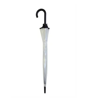 Smati grand parapluie transparent avec bordure noire