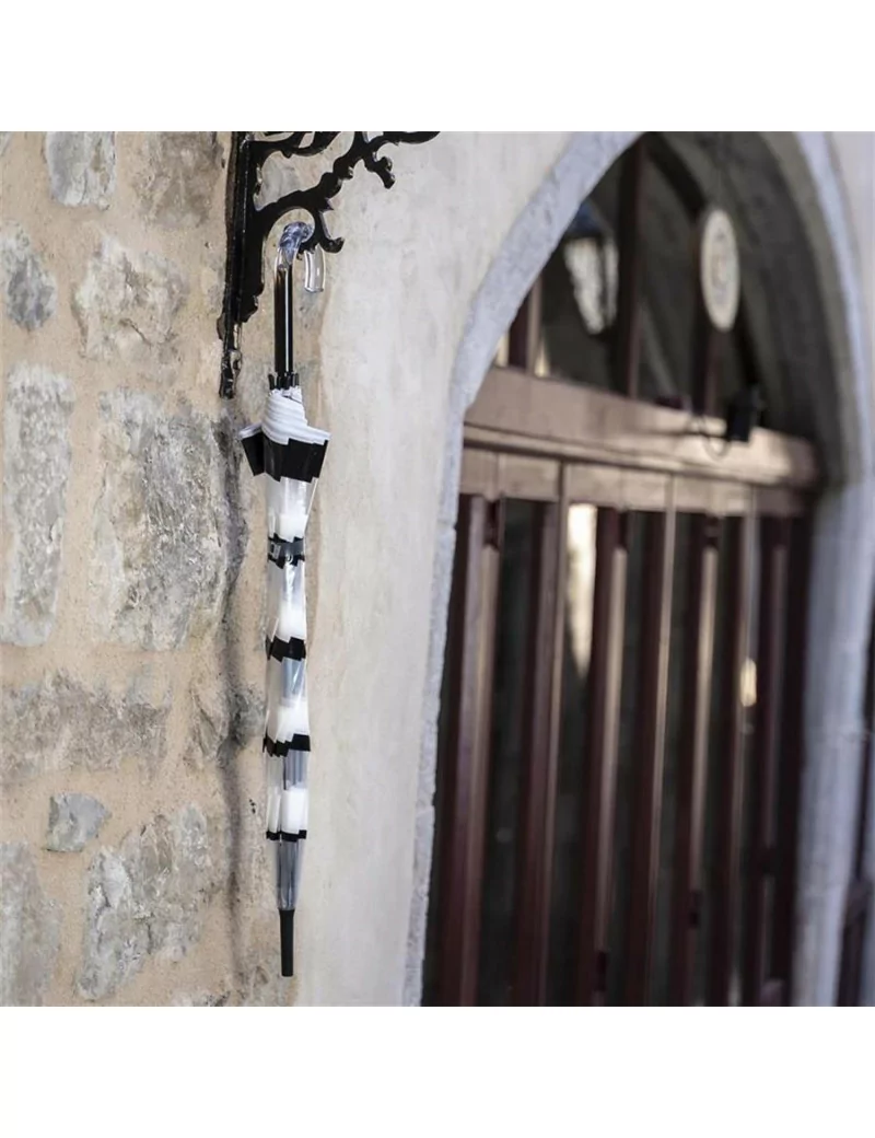 Smati parapluie long transparent automatique à rayure