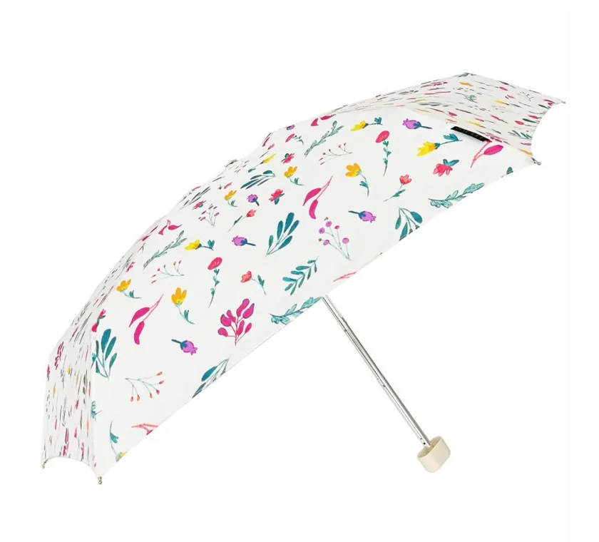 Smati parapluie de poche blanc à motif floral Smati parapluie de poche blanc à motif floral