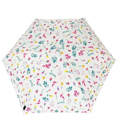 Smati parapluie de poche blanc à motif floral