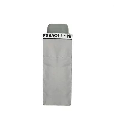 Smati parapluie de poche gris clair avec message