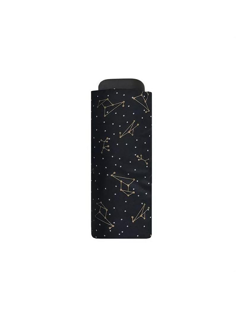 Smati mini parapluie noir avec constellation dorée