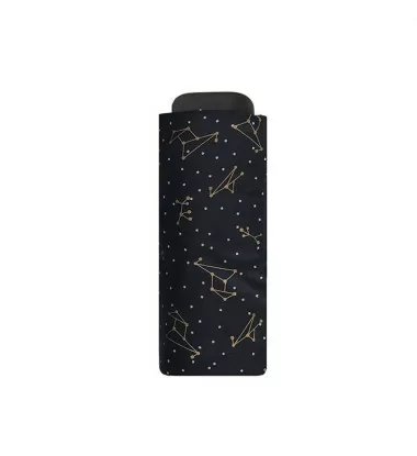 Smati mini parapluie noir avec constellation dorée