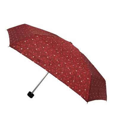 Smati parapluie de poche Magritte rouge grenat