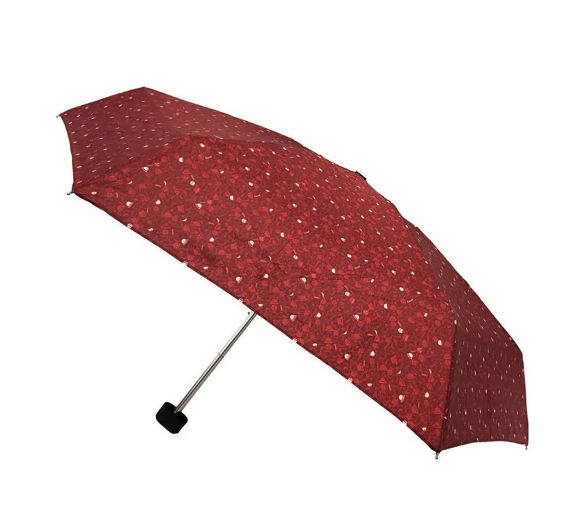 Smati parapluie de poche Magritte rouge grenat