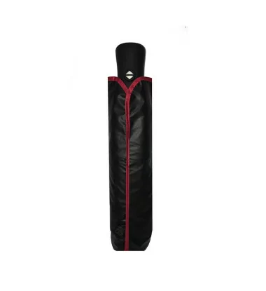 Smati petit parapluie automatique noir et rouge anti-UV