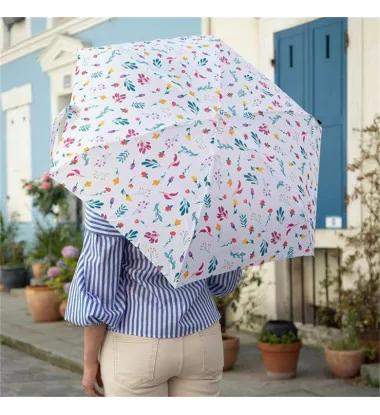 Smati petit parapluie femme blanc floral