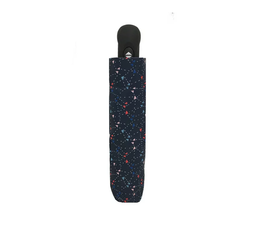Smati parapluie femme pliant bleu motif géométrique Smati parapluie femme pliant bleu motif géométrique
