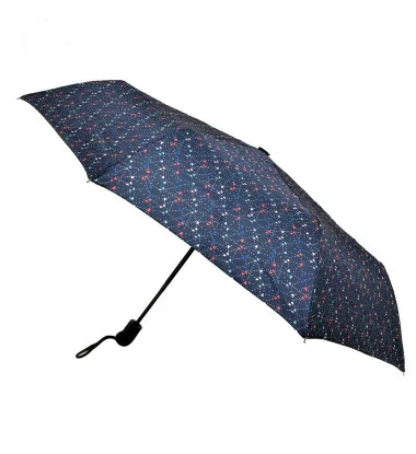 Smati parapluie femme pliant bleu motif géométrique