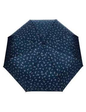 Smati parapluie pliant bleu avec constellation argentée