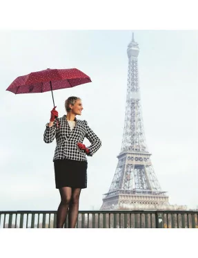 Smati petit parapluie femme Magritte rouge grenat