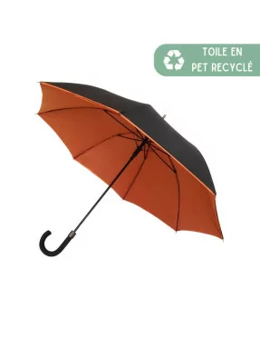 Smati parapluie original double toile noir et orange