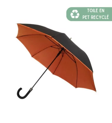 Smati parapluie original double toile noir et orange