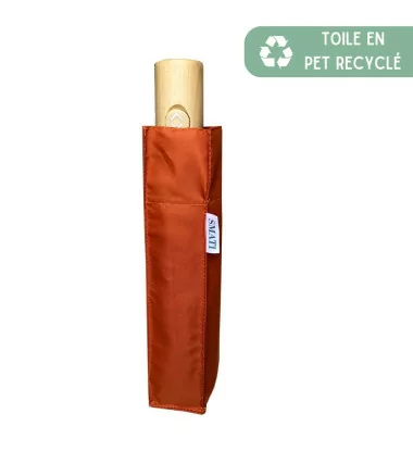 Petit Parapluie écologique automatique cognac mist