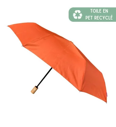 Petit Parapluie écologique automatique cognac mist