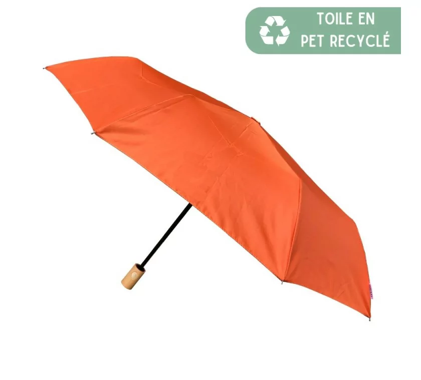 Petit Parapluie écologique automatique cognac mist
