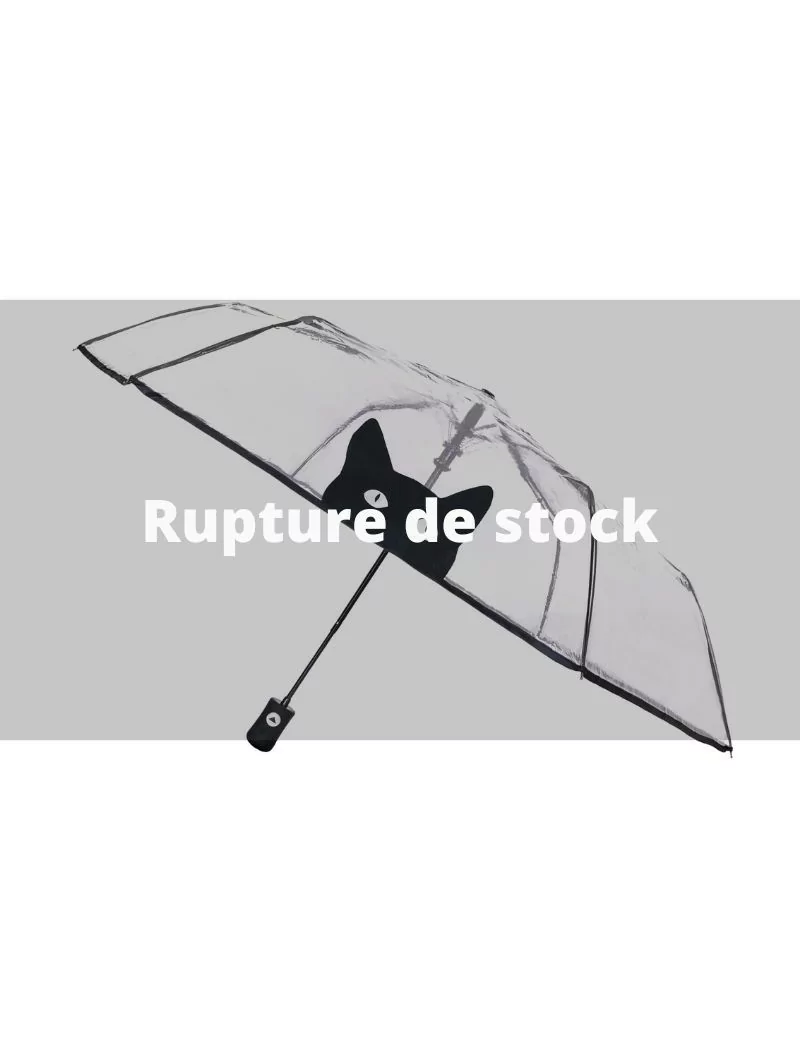 Smati petit parapluie transparent automatique chat