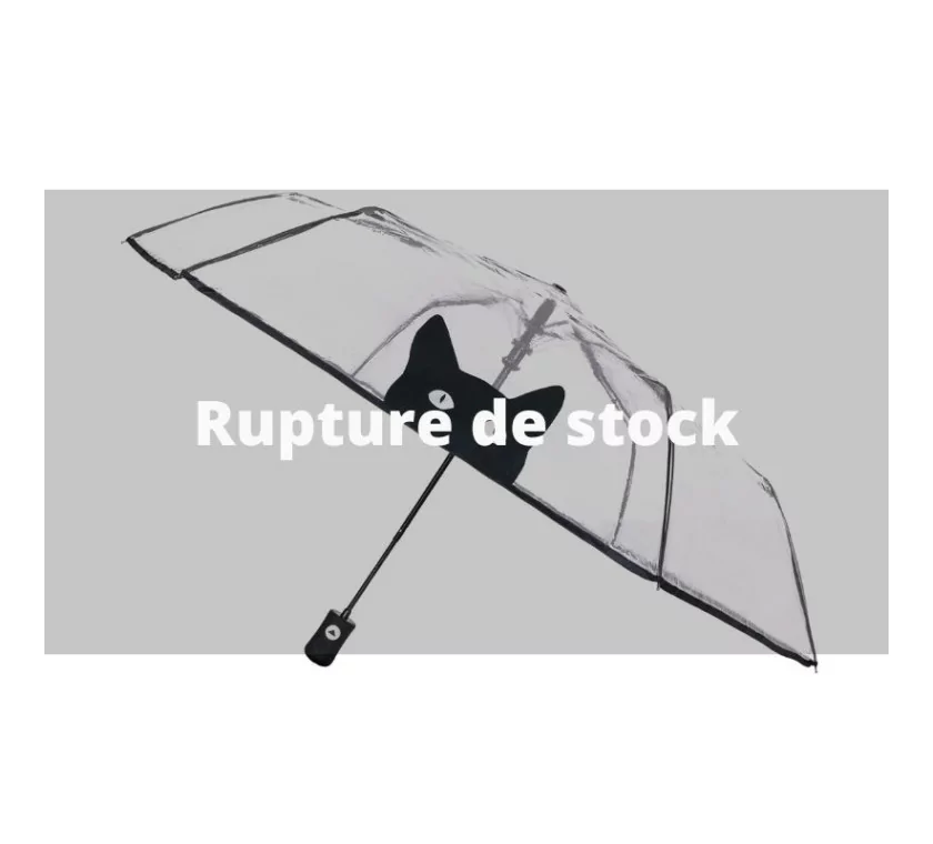Smati petit parapluie transparent automatique chat