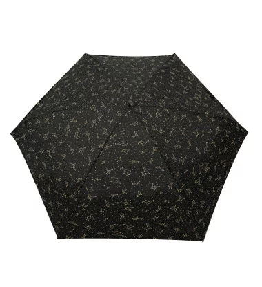 Smati mini parapluie noir avec constellation dorée