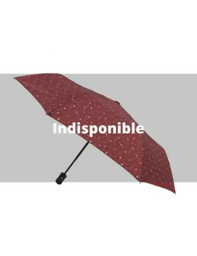 Smati petit parapluie femme Magritte rouge grenat