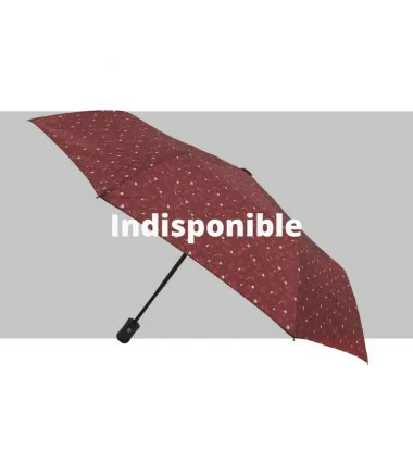 Smati petit parapluie femme Magritte rouge grenat