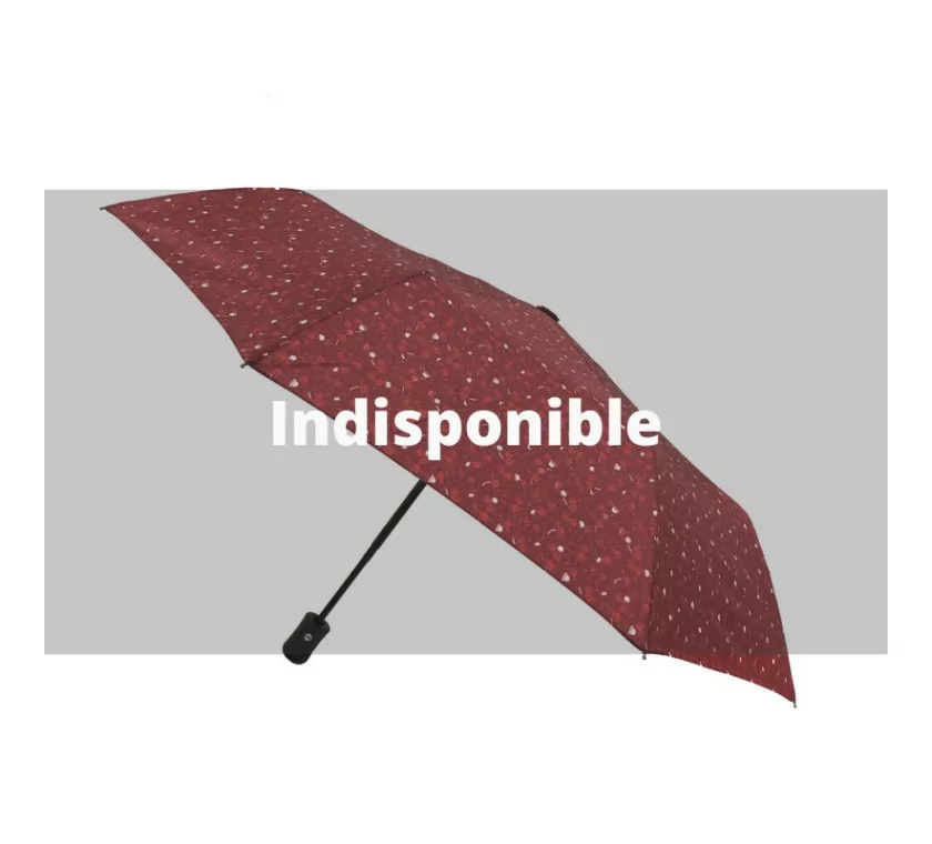 Smati petit parapluie femme Magritte rouge grenat Smati petit parapluie femme Magritte rouge grenat