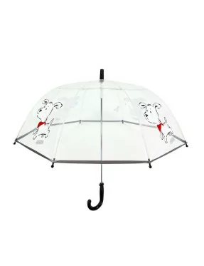 Smati parapluie transparent enfant petit chien blanc