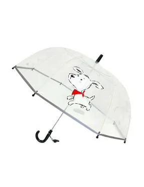 Smati parapluie transparent enfant petit chien blanc