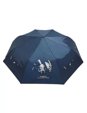 Smati petit parapluie automatique poulpes noir désigné en Bretagne